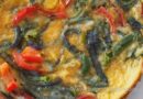 Red onion and pepper frittata