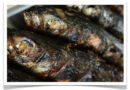 Marinated and grilled mackerel